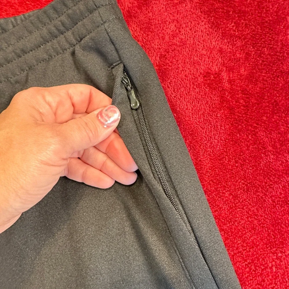 Adidas Climalite Mens XL Black Track Pants Zipper Pockets X28680 Tapered Joggers